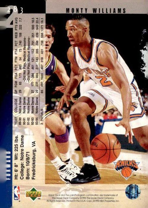 1994-95 Upper Deck #283 Monty Williams