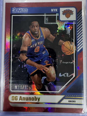 2024-25 Donruss #185 OG Anunoby International Red Stars #/125