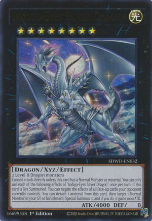 Unlimited Indigo-Eyes Silver Dragon [SDWD-EN032 Near Mint] Ultra Rare
