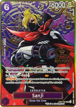 OP07-064 Sanji (One Piece Japanese Version 2nd Anniversary Set) Super Rare