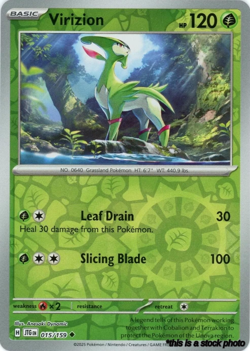 015/159 Virizion Uncommon Reverse Holofoil