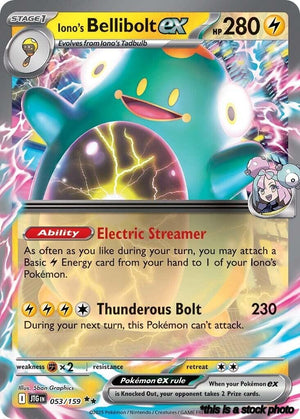 053/159 Iono's Bellibolt ex Double Rare Holofoil