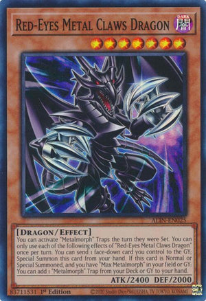 1st Edition Red-Eyes Metal Claws Dragon [ALIN-EN025 Near Mint] Super Rare