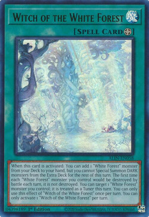 1st Edition Witch of the White Forest [ALIN-EN058 Near Mint] Ultra Rare