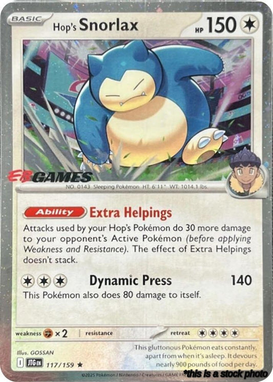 Hop's Snorlax - 117/159 (EB Games) (Cosmos Holo)