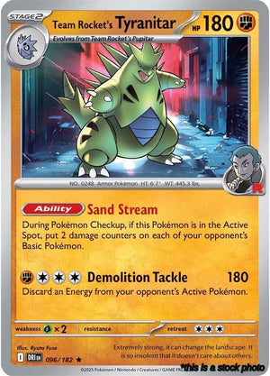Normal Team Rocket's Tyranitar [096/182 Near Mint ]