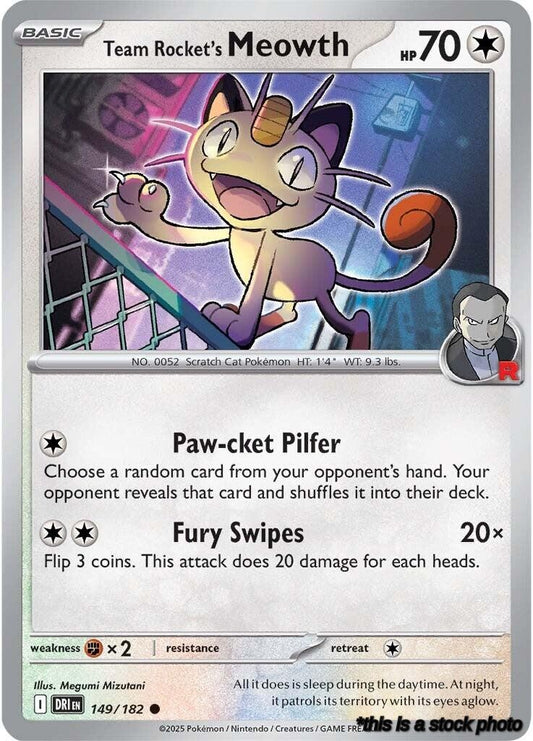 Common Team Rocket's Meowth [149/182 Near Mint ]