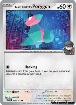 Common Team Rocket's Porygon [153/182 Near Mint ]