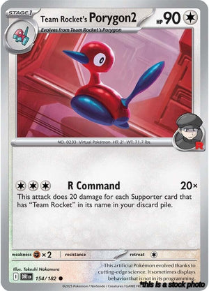 Common Team Rocket's Porygon2 [154/182 Near Mint ]
