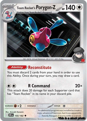 Uncommon Team Rocket's Porygon-Z [155/182 Near Mint ]