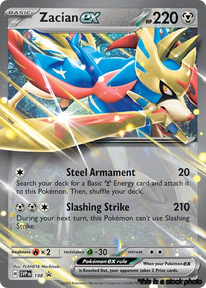 Holofoil Zacian ex - 198 [198 Lightly Played ]