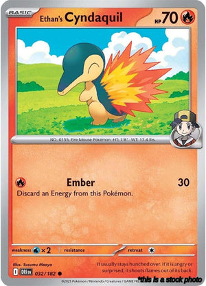 Common Ethan's Cyndaquil [032/182 Near Mint ]