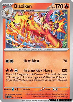Reverse Holofoil Blaziken - 042/182 [042/182 Near Mint ]