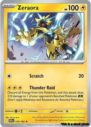 Rare Zeraora [078/182 Near Mint ]