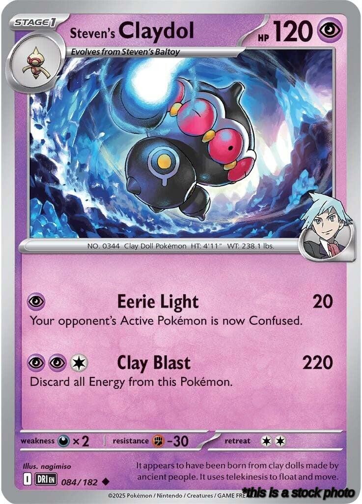 Uncommon Steven's Claydol [084/182 Near Mint ]
