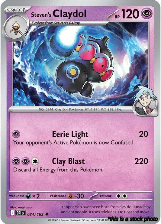 Uncommon Steven's Claydol [084/182 Near Mint ]