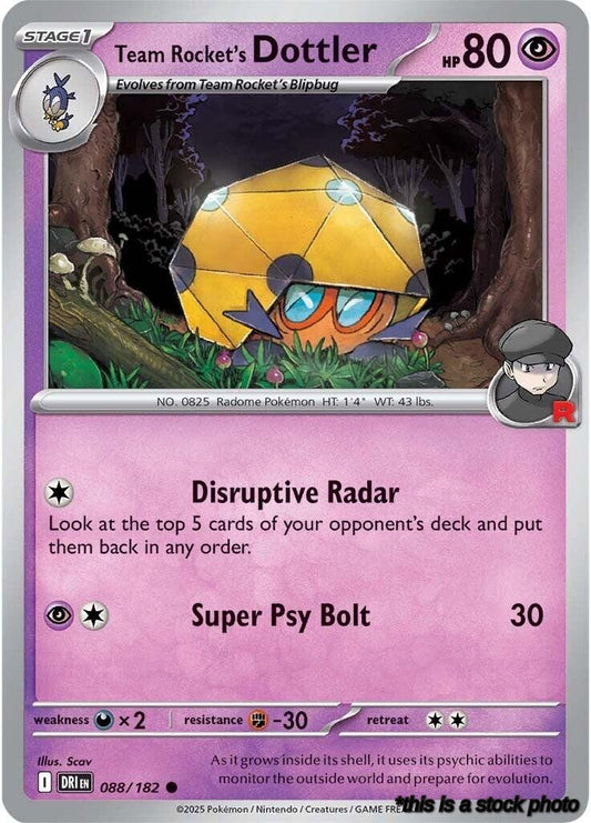 Common Team Rocket's Dottler [088/182 Near Mint ]