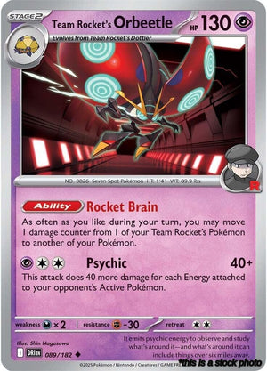 Uncommon Team Rocket's Orbeetle - 089/182 [089/182 Near Mint ]
