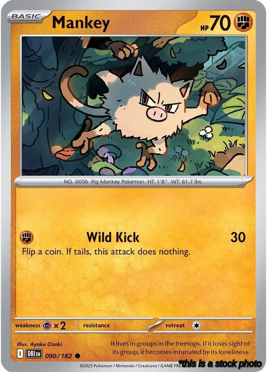 Common Mankey [090/182 Near Mint ]