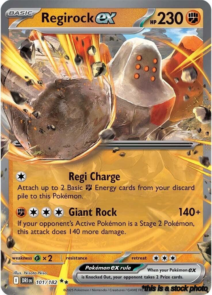 Double Rare Regirock ex - 101/182 [101/182 Lightly Played ]