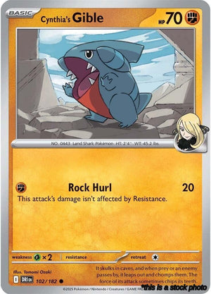 Normal Cynthia's Gible [102/182 Near Mint ]