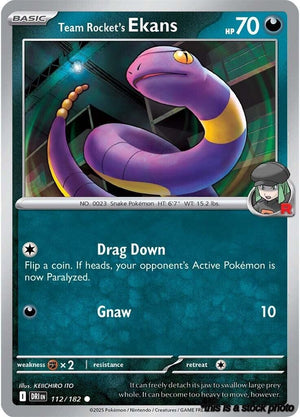 Normal Team Rocket's Ekans [112/182 Near Mint ]
