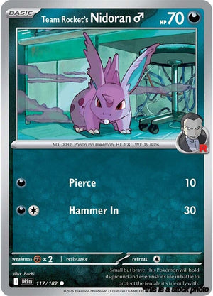 Common Team Rocket's Nidoran M [117/182 Near Mint ]