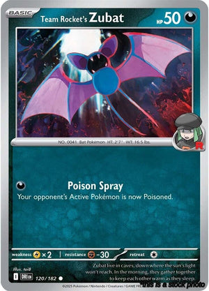 Common Team Rocket's Zubat [120/182 Near Mint ]