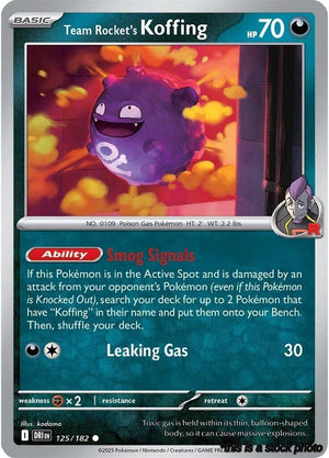 Common Team Rocket's Koffing [125/182 Near Mint ]