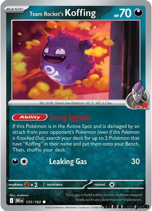Common Team Rocket's Koffing [125/182 Near Mint ]