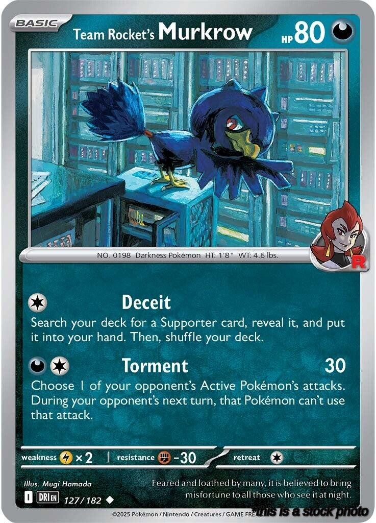 Uncommon Team Rocket's Murkrow - 127/182 [127/182 Near Mint ]