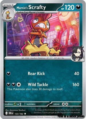 Normal Marnie's Scrafty [133/182 Near Mint ]