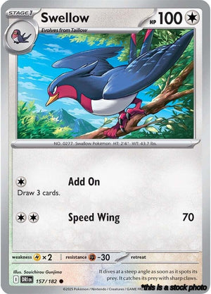 Reverse Holofoil Swellow [157/182 Near Mint ]