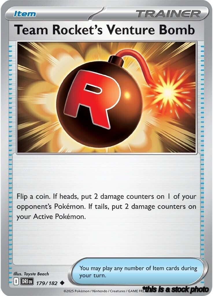 179/182 Team Rocket's Venture Bomb Uncommon Reverse Holofoil