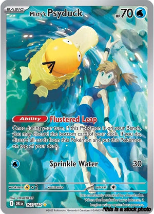 Holofoil Misty's Psyduck - 193/182 [193/182 Lightly Played ]