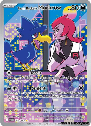 Illustration Rare Team Rocket's Murkrow - 200/182 [200/182 Near Mint ]
