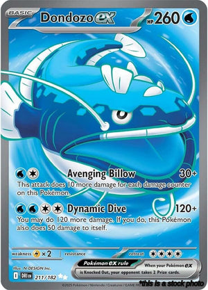 Ultra Rare Dondozo ex - 211/182 [211/182 Near Mint ]