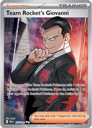 Ultra Rare Team Rocket's Giovanni - 225/182 [225/182 Lightly Played ]