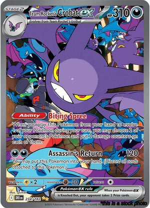 Holofoil Team Rocket's Crobat ex - 234/182 [234/182 Near Mint ]