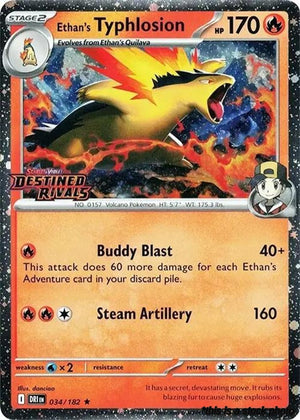 Holofoil Ethan's Typhlosion (Prerelease) [034/182 Near Mint ]