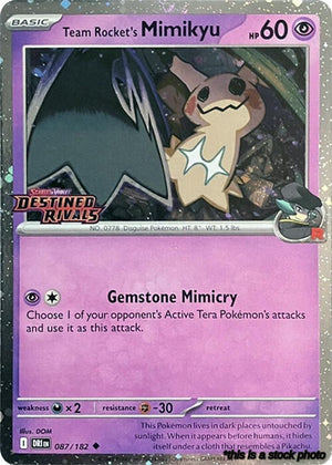 Uncommon Team Rocket's Mimikyu (Prerelease) [087/182 Near Mint ]