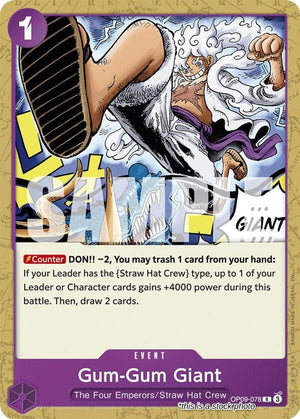 OP09-078 Gum-Gum Giant (Reprint) Rare