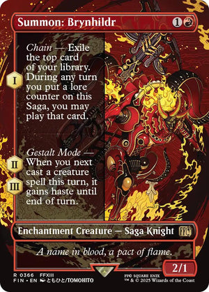 Summon: Brynhildr (Borderless) [FIN/366] 2025 Magic: The Gathering
