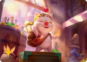 Stiltzkin, Moogle Merchant Art Card (Gold-Stamped Planeswalker Symbol) [ASFIN/3] 2025 Magic: The Gathering