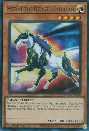 1st Edition Heraldic Beast Unicorn [BLMM-EN116 Near Mint] Ultra Rare