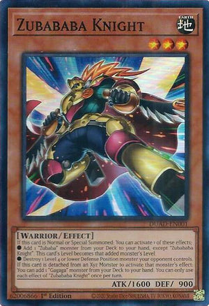 1st Edition Zubababa Knight [DUAD-EN001 Near Mint] Super Rare