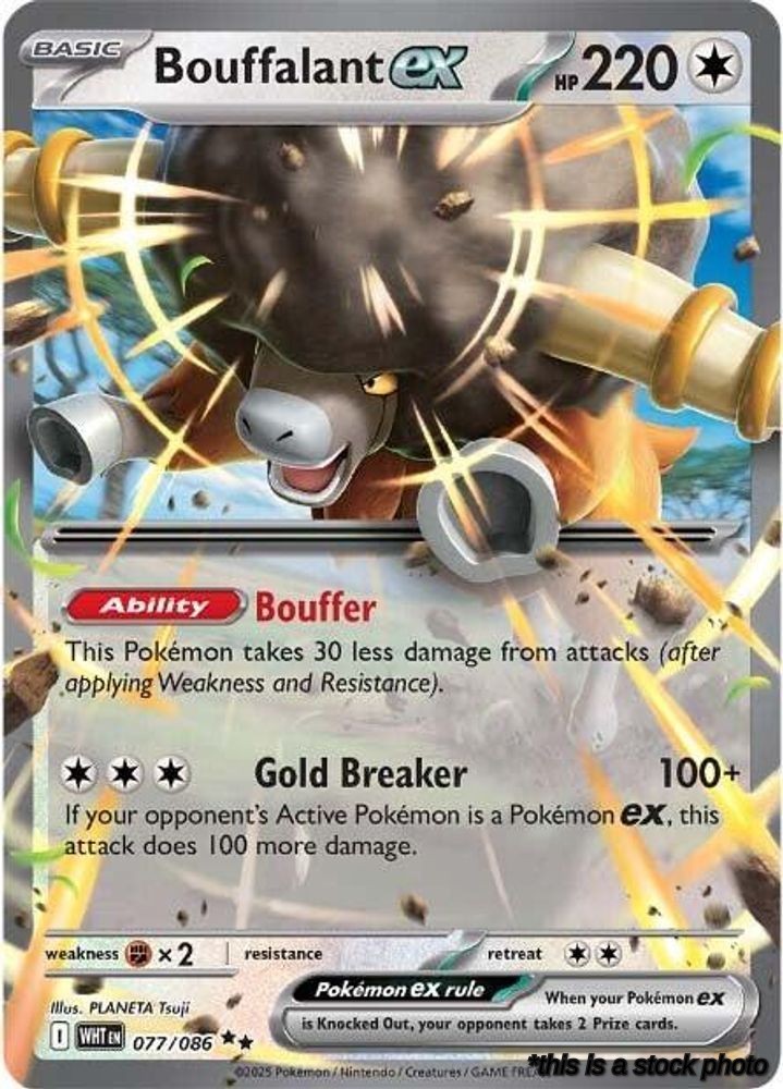Holofoil Bouffalant ex [077/086 Lightly Played ]