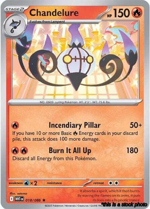 Holofoil Chandelure [018/086 Damaged ]