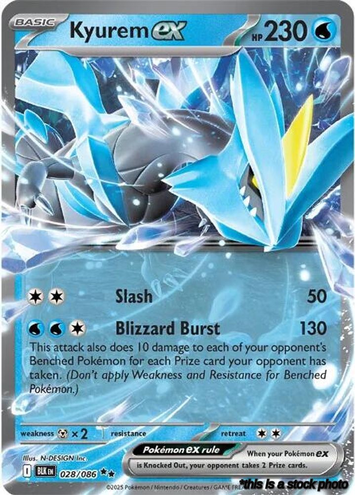 Double Rare Kyurem ex [028/086 Near Mint ]