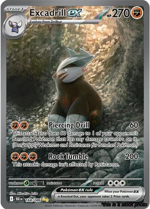 Holofoil Excadrill ex - 168/086 [168/086 Near Mint ]